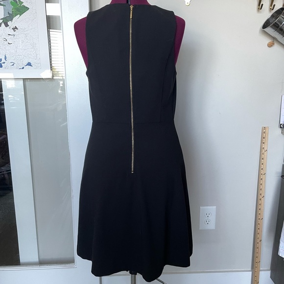 Kensie Black Split Neck Crepe Dress - Picture 4 of 5